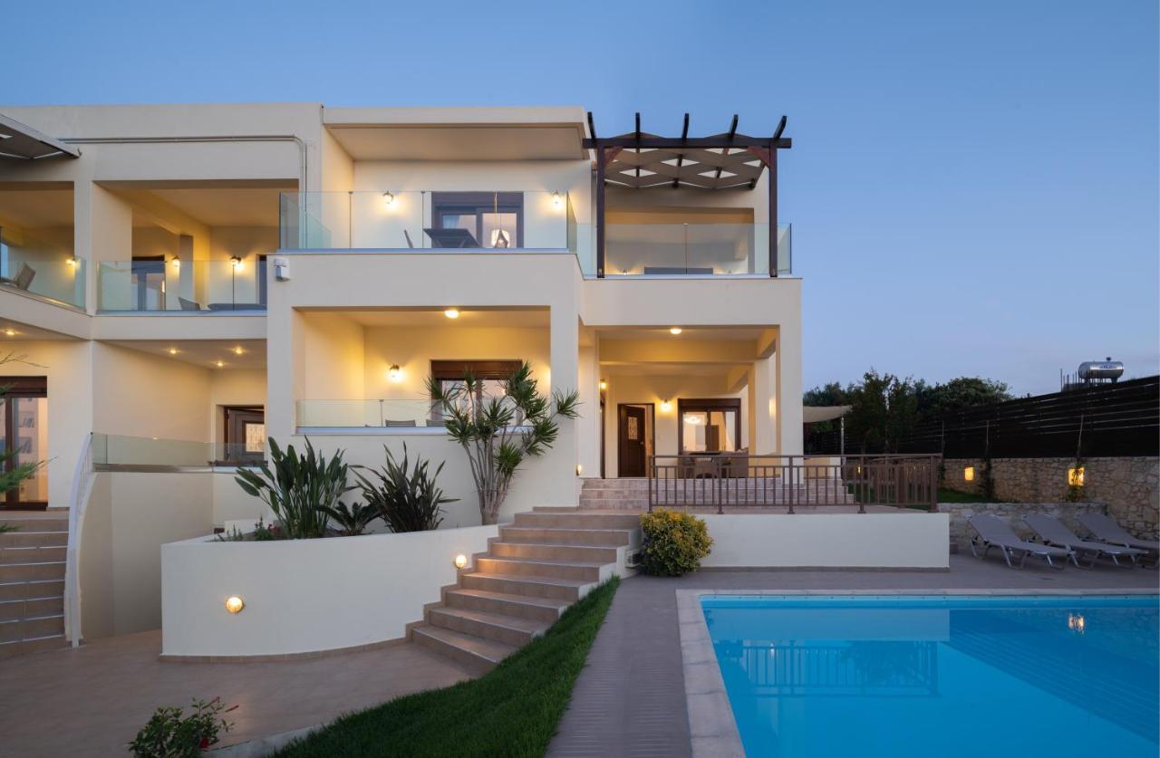 Family Villa Rousa In Rethymno With Pool, Bbq And Kids Area Loutra  ภายนอก รูปภาพ