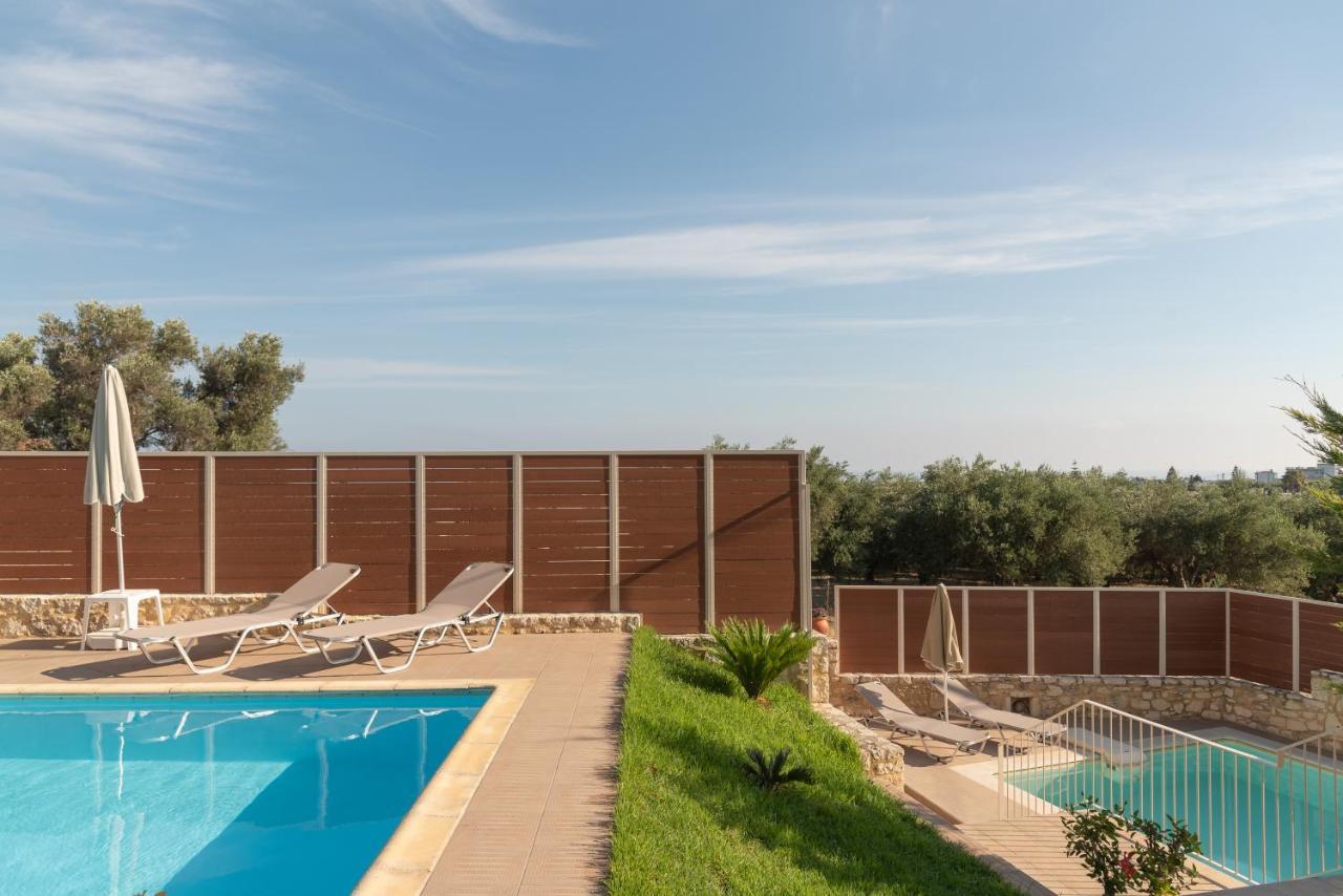 Family Villa Rousa In Rethymno With Pool, Bbq And Kids Area Loutra  ภายนอก รูปภาพ